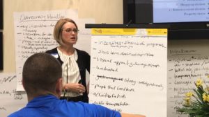 Crystal donating her time to a new community engagement group in her hometown.